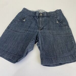 Lee Shorts‎ Womens Denim Blue Jean Comfort Waistband Stretch Size 14 Medium